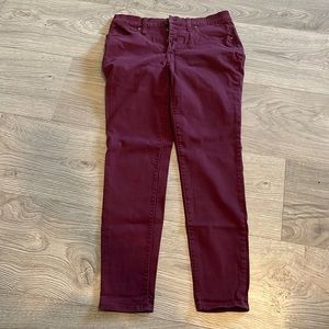 Madewell 9in high rise skinny button up jean